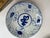 Mid 20th Century Collection Vintage Chinese Blue & White Porcelain Small Plates Calligraphy Longevity Symbol Decorative Saucers – Set of 9 For Sale - Image 5 of 12