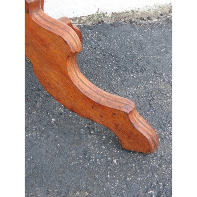 Late 1800s Victorian Eastlake Marble Top Carved Side Table 6909 For Sale - Image 11 of 18