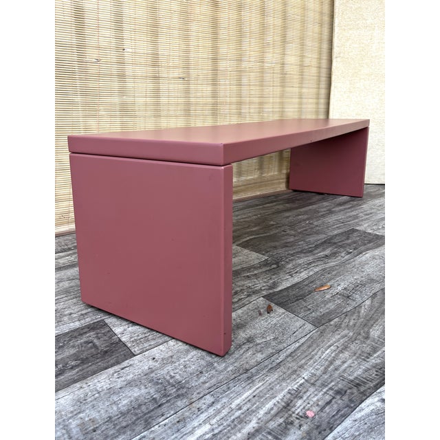 Post Modern Lacquered Raspberry Accent Bench by B&b Italia. Circa 1990s For Sale In Miami - Image 6 of 18