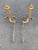 Early 20th Century Vintage Heavy Brass Beehive Style Andirons - A Pair For Sale - Image 5 of 7