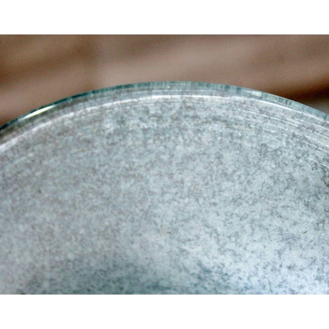 Blue Mid Century Modern Seguso Vetri D'Arte Glass Vases Vessels Italy Signed - A Pair For Sale - Image 8 of 9