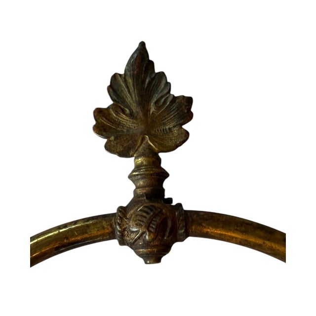 Rare Late 1800’s Antique Electrified Original Gas Wall Sconce With Leaf and Vines For Sale - Image 4 of 7