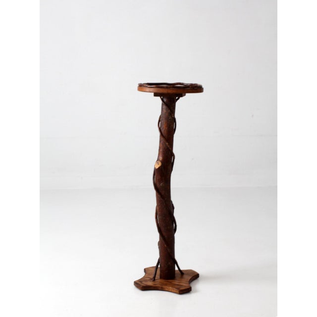 Vintage Rustic Adirondack Twig Plant Stand For Sale - Image 14 of 17