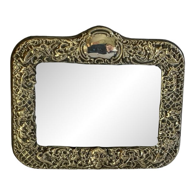 Vintage William Comyns & Sons Ltd. Sterling Silver Picture Frame Glass Velvet Made in England 1973 For Sale