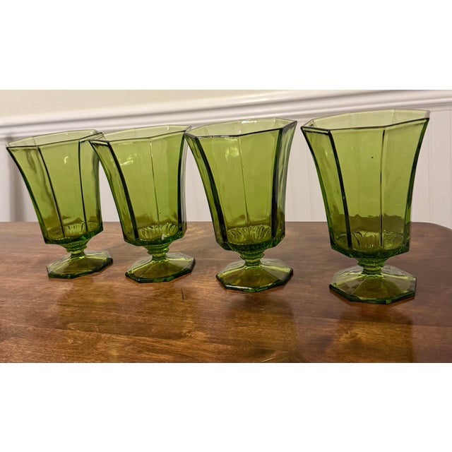 Elevate your glassware collection with these beautiful elegant octagon shaped green glasses. This glasses feature sturdy...