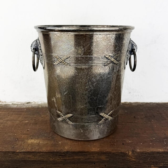 Antique French Silver-Plated Champagne Bucket from Agrit Paris, 1890s For Sale - Image 10 of 17