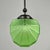 Swedish Green Uranium Glass and Burnished Brass Pendant from Böhlmarks, 1930s For Sale - Image 13 of 18