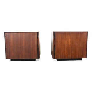 Mid 20th Century Pair of John Kapel Nightstands in Walnut, Attributed For Sale