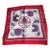 Vintage Hermès Paris 100% Silk Scarf 16x16 Red Blue Carriage Equestrian For Sale