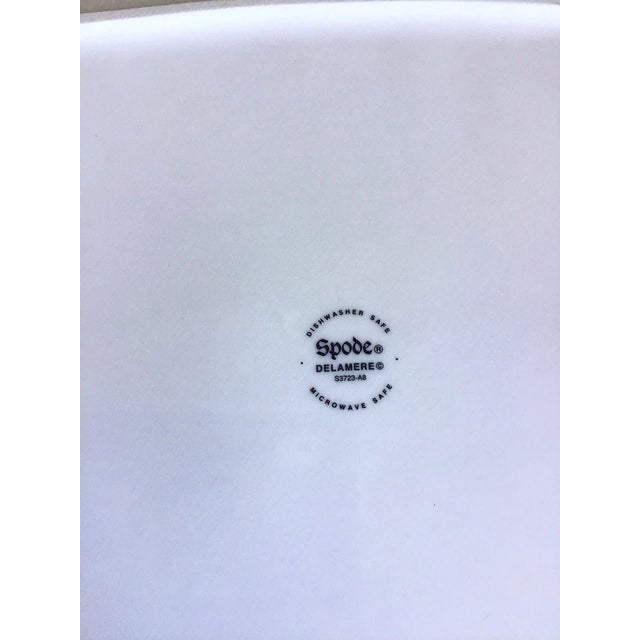 Late 20th Century Spode England Delamere Floral Brown Cream Transferware Holiday Serving Platter For Sale In Los Angeles - Image 6 of 6