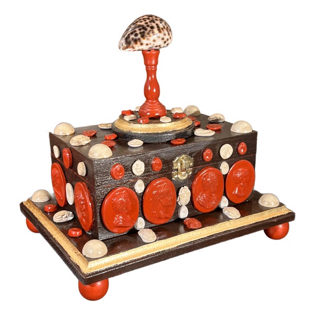 Italian Baroque Style Curiosity Cabinet Multicolor Glazed Intaglio and ...