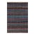 Rustic Abstract Black/Blue High Low Wool Rug - 2'11'' X 5'2'' For Sale