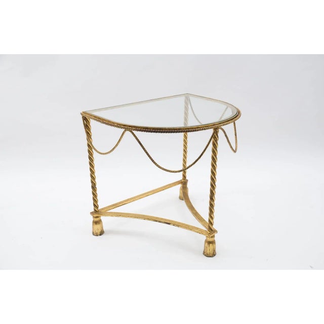 Italian Gold Plated Side Table, 1960s For Sale - Image 10 of 10