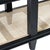 Wood Matthew Izzo Home Richmond Black Oak Four Drawer Console With Brass Drawer Pulls and Open Caned Shelf For Sale - Image 7 of 10