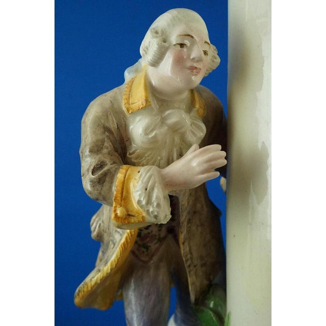 Antique Italian Ceramic Vase with Figurines, 1800s For Sale - Image 11 of 18