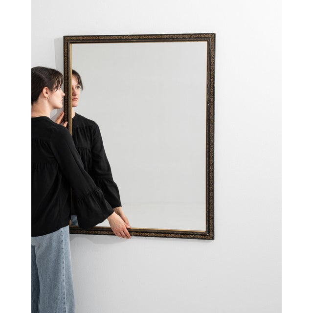Bronze 19th Century France Napoleon III Bronze Wood Mirror For Sale - Image 8 of 8