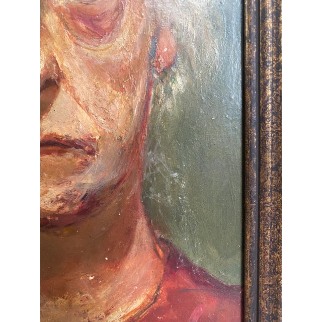 Early 20th Century Oil on Board Painting, Portrait of Woman, Framed Artist Signed For Sale - Image 4 of 7