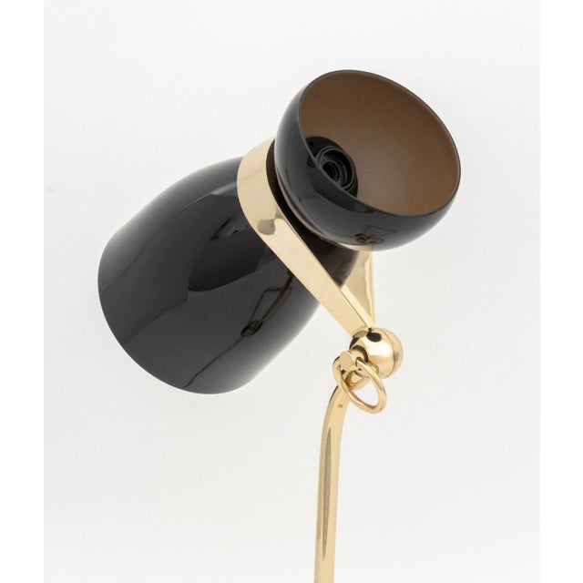 Blue DelightFULL "Amy" Articulated Brass Table Lamp For Sale - Image 8 of 9