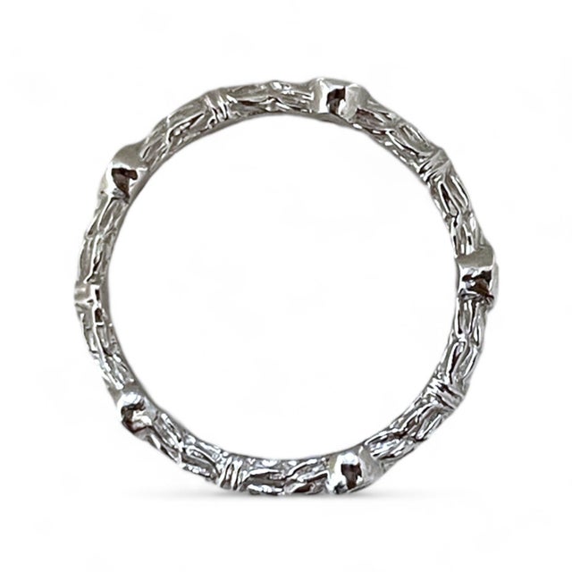 Nature-Inspired 14k Gold Diamond Ring Adorned With 0.15 TCW Natural Diamonds, Size 6.5 For Sale - Image 4 of 6