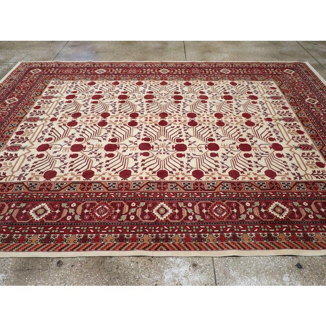 Galerie Shabab Collection Mid-20th Century Vintage East Turkestan Khotan Room Size Carpet For Sale - Image 4 of 8