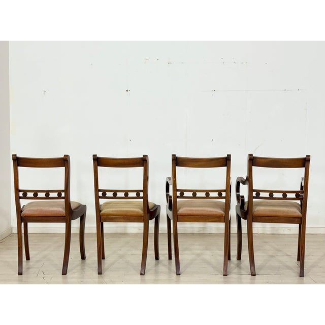 Brown Colonial-Style Dining Chairs in Mahogany, Set of 4 For Sale - Image 8 of 15