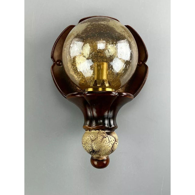 1960s 1970s Lamp Light Wall Lamp Ceramic Mid Century Space Age 1960s 1970s Object: Wall Lamp Manufacturer: Unknown...