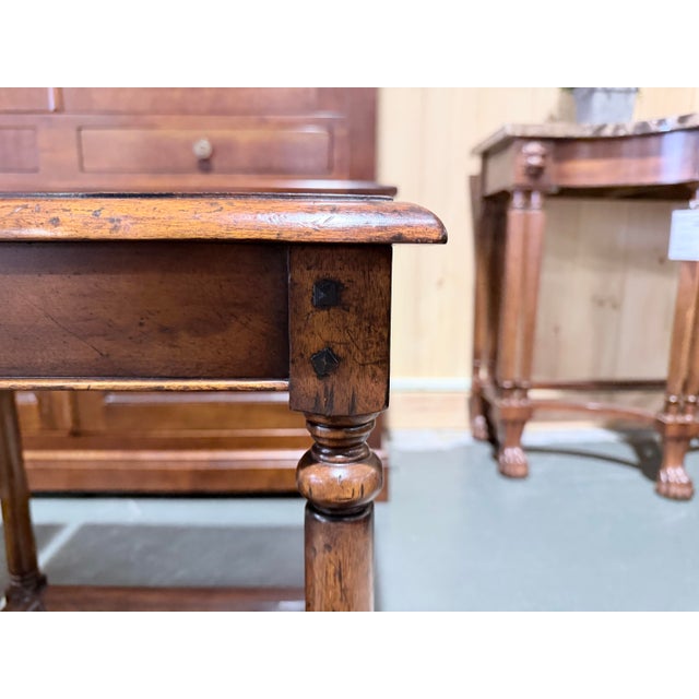 Jonathan Charles Parquet Top Square End Tables - Set of 2 For Sale In New York - Image 6 of 7