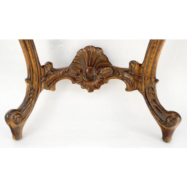 Very Fine Carved Beige Marble Top Italian Console Hall Table MINT!