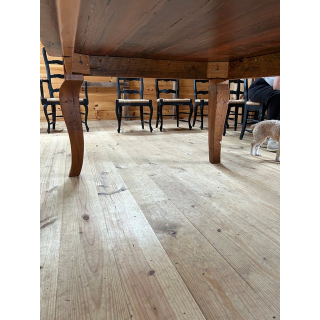 Monumental Repurposed Barn Wood Farm Table For Sale - Image 10 of 17