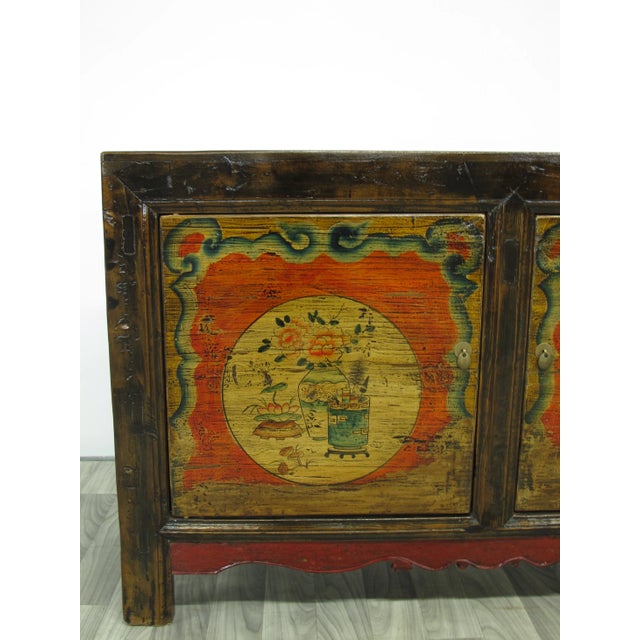 Wood Hand Painted Mongolia Sideboard For Sale - Image 7 of 12