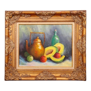 Still Life Oil on Canvas For Sale