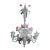 Light Blue and Pink Venetian Chandelier, 1950s For Sale