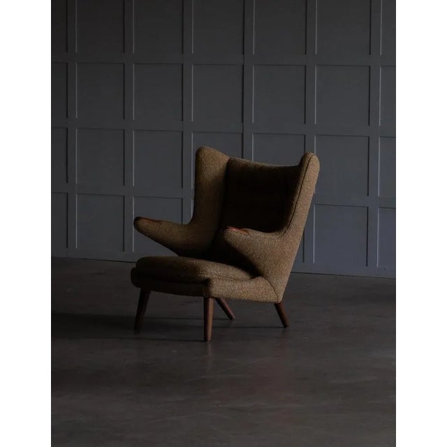Newly reupholstered in fabric "Mons" from Astrid Textiles. Very good condition. Produced by A.P. Stolen in Denmark. This...