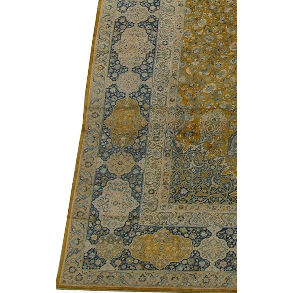 Circa 1900 Persian Tabriz Medallion Palace Rug For Sale - Image 4 of 6