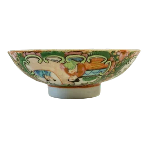 Antique Chinese Export Porcelain Rose Medallion Tea Cup/Bowl