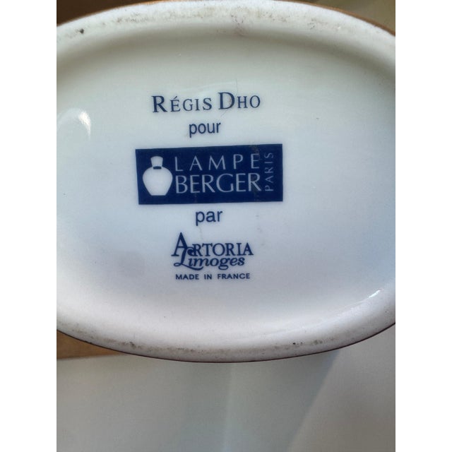 French Régis Dho for Lampe Berger Double Heart Limoges Porcelain Fragrance Lamp For Sale - Image 3 of 10