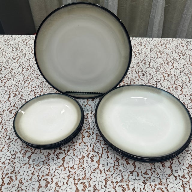 Ceramic Vintage Sango Black Dinnerware Set - 29 Pieces For Sale - Image 7 of 7
