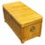 Chinese Restored Mid-Century Split Reed Rattan & Pine Trunk W/ Brass Paktong Latch For Sale - Image 3 of 13