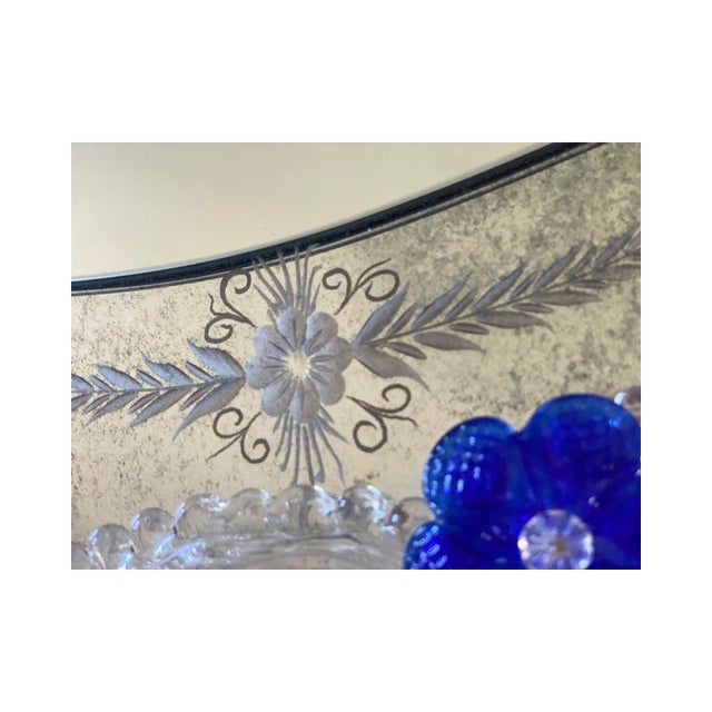 Early 21st Century Venetian Hand-Carving Mirror in Murano Glass by Simoeng For Sale - Image 5 of 13