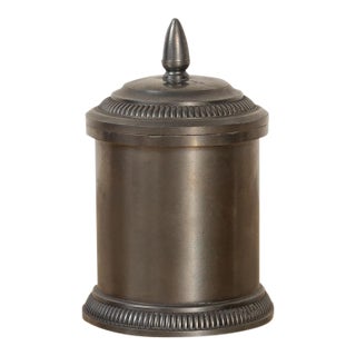 1940s French Pewter Canister For Sale