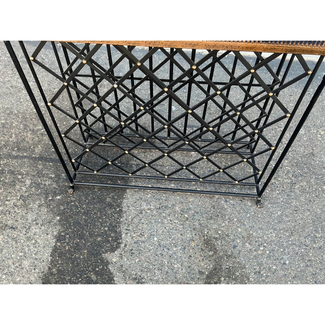 Decorative Moderne Wine Rack With Black Granite Top & Claw Feet For Sale In San Diego - Image 6 of 8