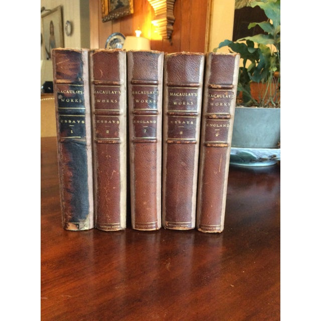 Mid 19th Century Books by Macaulay’s Works of Essays- Set of 5 For Sale - Image 12 of 12