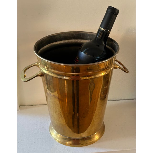 Vintage Italian Brass Champaign/Wine Bucket For Sale In Chicago - Image 6 of 6