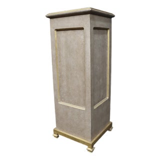 Hollywood Regency Painted Pedestal Stand For Sale