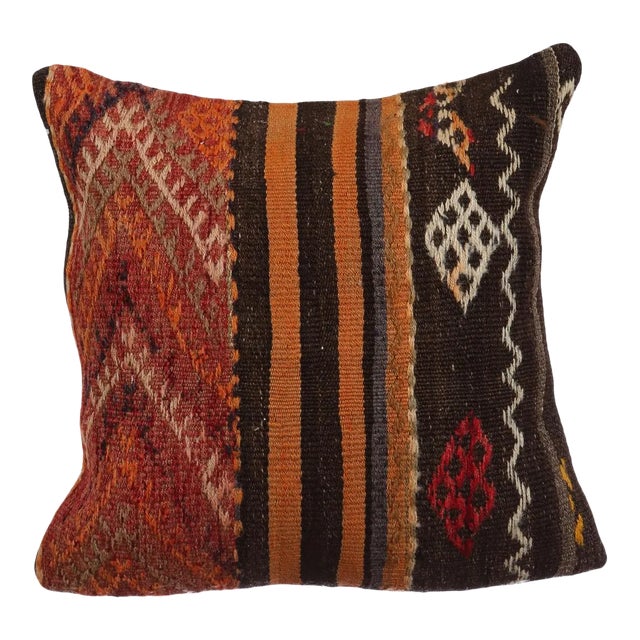 Embroidered Kilim Pillow Cover For Sale