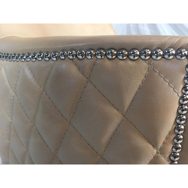 Jhs Candace Gaston Leather Swivel Chair For Sale In Los Angeles - Image 6 of 9