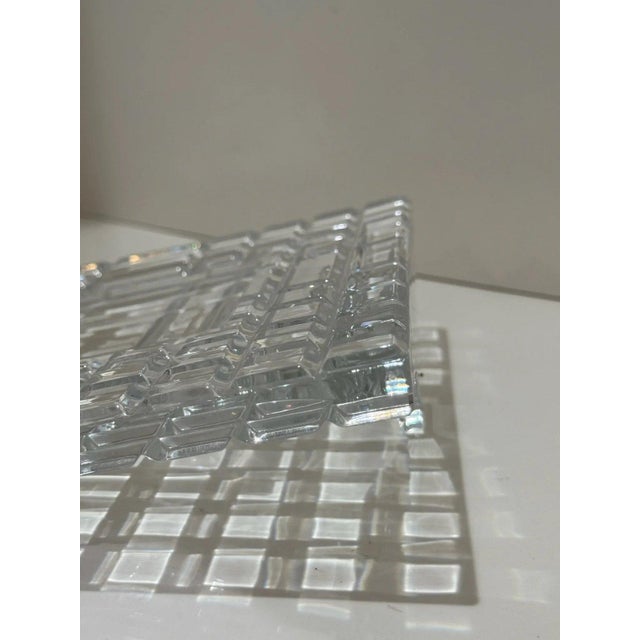 Stunning Waterford crystal picture frame with a bold geometric grid design. The deeply faceted squares catch and reflect...