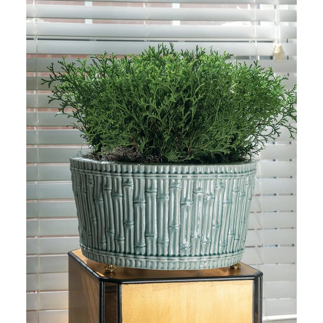 Grand, casual and timelessly traditional would describe our round 15" diameter bamboo garden center basin. Perfect for the...
