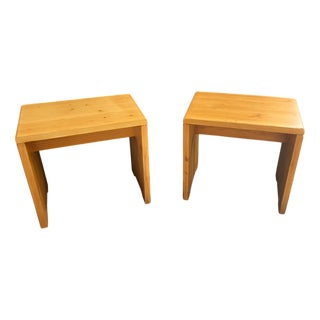 Vintage Stools by Charlotte Perriand, 1970s, Set of 2 For Sale