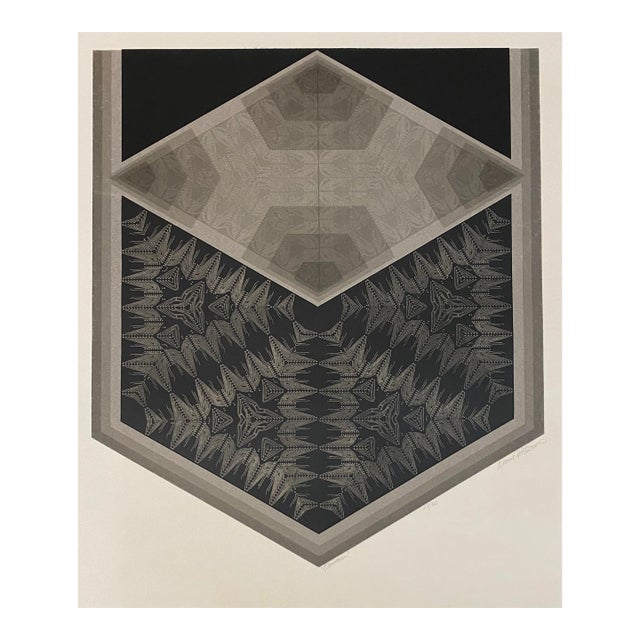 1970s David Kroos Obsidian Modern Serigraph For Sale
